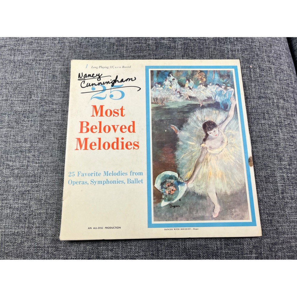 Nancy Cunningham 25 Most Beloved Melodies Vinyl Record Degas Cover BMN 1963